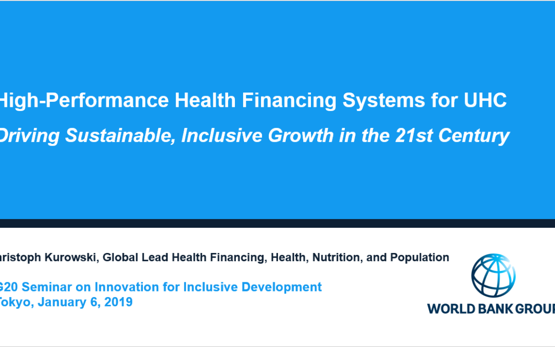 G20 UHC Financing Report Webinar Presentation