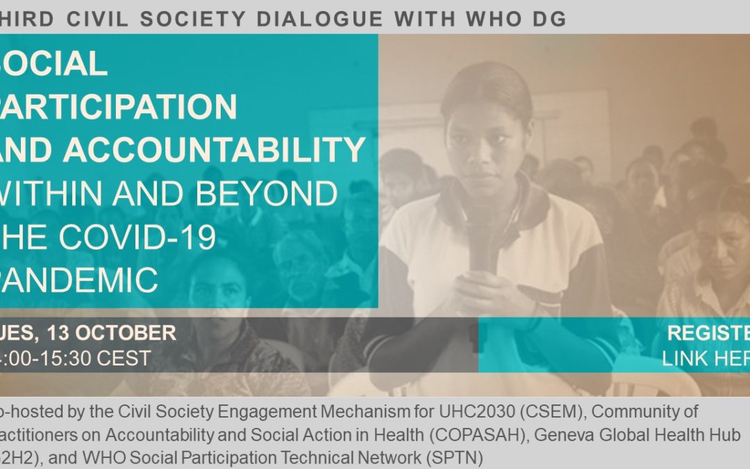 Civil Society Engagement in the COVID-19 Response: Dialogues with WHO Leadership
