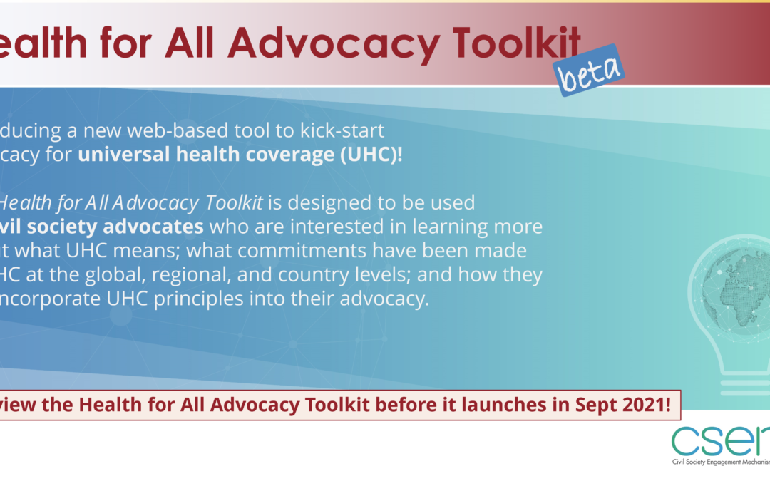 Explore the New Health for All Advocacy Toolkit