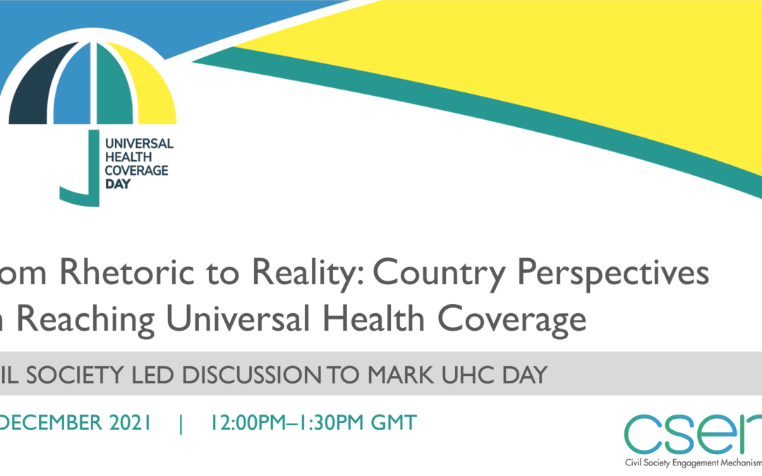 UHC Day Event! Civil Society Speaks on Universal Health Coverage